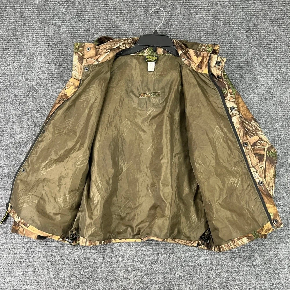 Realtree System‎ Layer 3 Camo Scent Blocker Hunting Jacket Hooded Parka L Kids